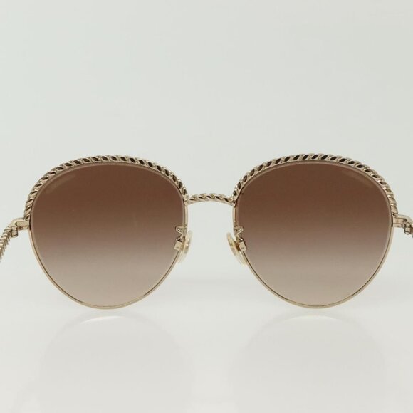 CHANEL Sunglasses metal Silver tone CC Auth 136551M main image 4